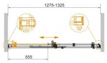 Фото товара Душевая дверь Cezares Stylus-SOFT-BF-1-130-C-Cr с доводчиками