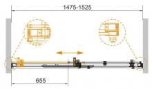 Фото товара Душевая дверь Cezares Stylus-SOFT-BF-1-150-C-Cr с доводчиками