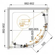 Фото товара Душевой уголок Cezares Stylus-M-R-2-90-C-Cr