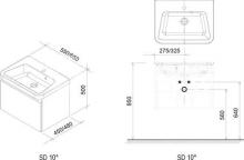 Фото товара Комплект мебели для ванной Ravak SD 10° 550 темный орех