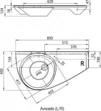 Фото товара Раковина Ravak Avocado L
