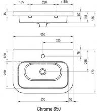 Фото товара Умывальник Ravak CHROME 650 керамический белый