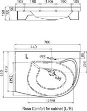 Фото товара Умывальник Ravak ROSA COMFORT N P с отв для мебели