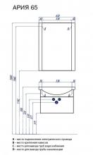 Фото товара Комплект мебели для ванной Акватон Ария 65 белая