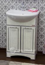 Фото товара Комплект мебели для ванной Sanflor Адель 55 белый/патина серебро