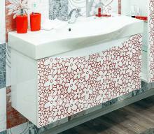 Фото товара Комплект мебели для ванной Sanflor Санфлор 100 белый/патина красная