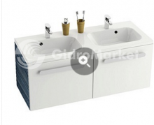 Фото товара Комплект мебели для ванной SDU 1200 Chrome оникс/белая