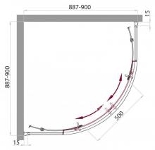 Фото товара Душевой угол с поддоном Belbagno UNO-GL-R-2-90-C-Cr-TR