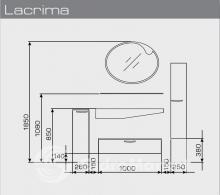 Фото товара Мебель для ванной Valente Lacrima 900