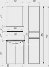 Фото товара Мебель для ванной Valente Eco 550 92