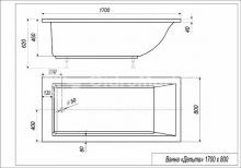 Фото товара Ванна Эстет Дельта 170х80 см