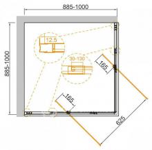 Фото товара Душевой уголок Cezares VARIANTE-A/AH-2-90/100-C-Cr