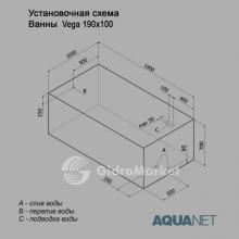 Фото товара Акриловая ванна Aquanet Vega