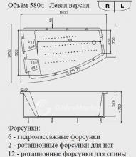 Фото товара Акриловая ванна Victory Spa Creation Collection Gemini 180