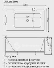 Фото товара Акриловая ванна Victory Spa Classic Itaka 155