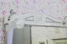 Фото товара Комплект мебели для ванной Sanflor Адель 55 белый/патина серебро