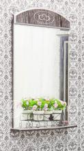 Фото товара Комплект мебели для ванной Sanflor Адель 55 венге/патина серебро